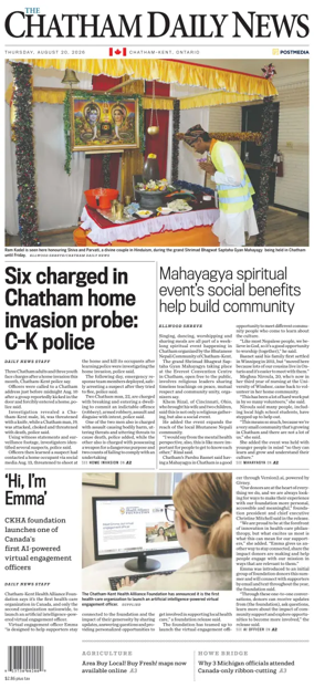 Cover of The Chatham Daily News