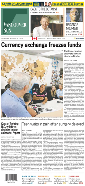 Cover of Vancouver Sun