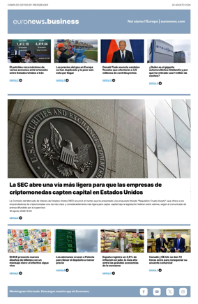 Cover of Euronews Business (Spanish) Compiled Edition