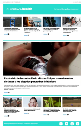 Cover of Euronews Health (Spanish) Compiled Edition