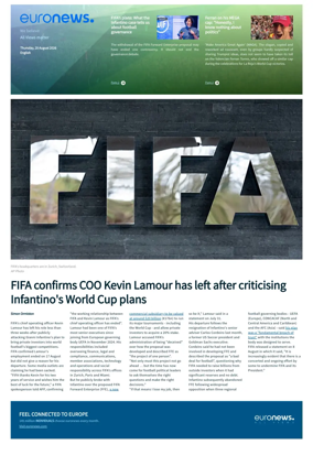 Cover of Euronews World Cup