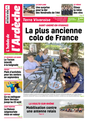 Cover of L'Hebdo de l'Ardeche – edition centre