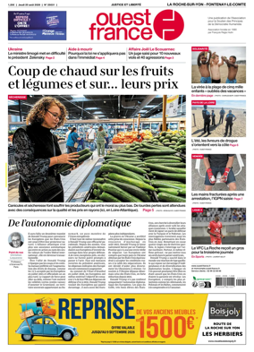 Cover of Ouest France (La Roche-sur-Yon - Fontenay-le-Comte)