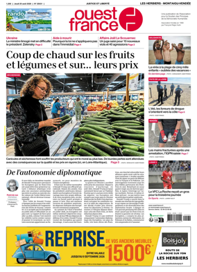 Cover of Ouest France (Les Herbiers / Montaigu)