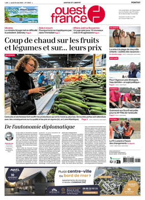 Cover of Ouest France (Pontivy)