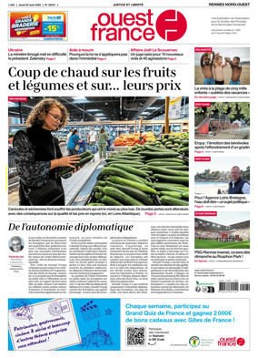 Cover of Ouest-France (Rennes Nord-Ouest)