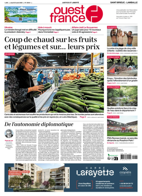 Cover of Ouest-France (Saint-Brieuc Lamballe)