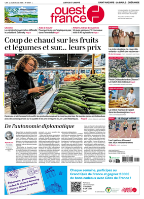 Cover of Ouest France (Saint-Nazaire La Baule Guerande)