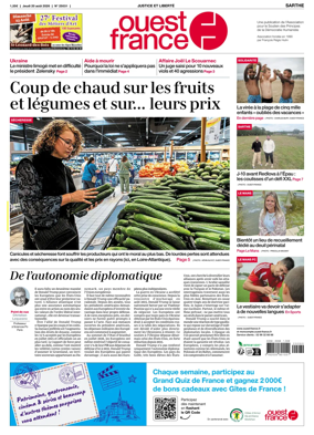 Cover of Ouest France (Sarthe)