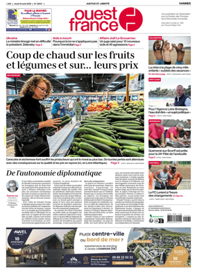 Cover of Ouest France (Vannes)