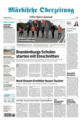Cover of Markische Oderzeitung Eisenhuttenstadt
