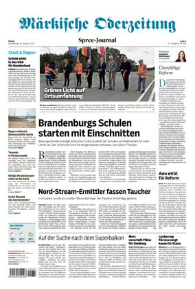 Cover of Markische Oderzeitung Erkner