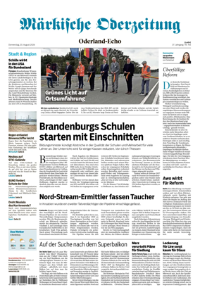 Cover of Markische Oderzeitung Oderland-Echo