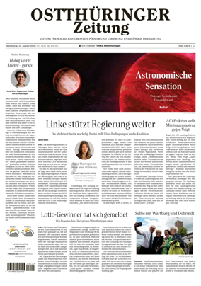 Cover of Ostthuringer Zeitung (Posneck)