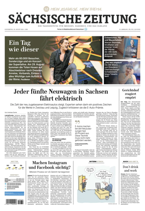 Cover of Sachsische Zeitung (Meissen Radebeul und das Elbland)