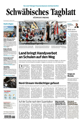 Cover of Schwabisches Tagblatt - Tubinger Chronik