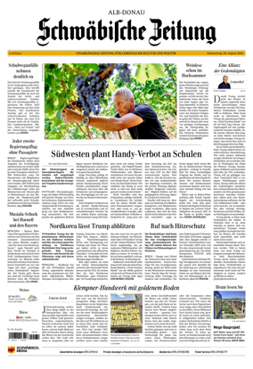 Cover of Schwabische Zeitung (Alb-Donau)