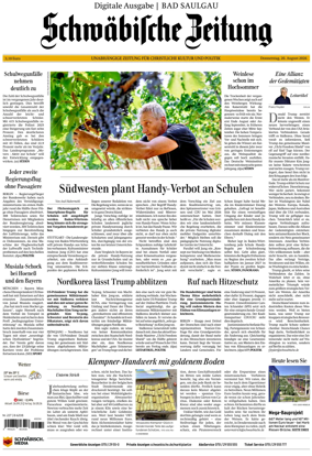 Cover of Schwabische Zeitung (Bad Saulgau)