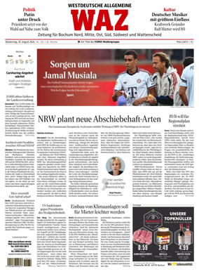 Cover of Westdeutsche Allgemeine Zeitung (Bochum)