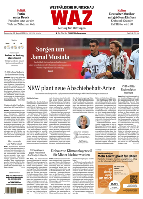 Cover of Westdeutsche Allgemeine Zeitung (Hattingen)