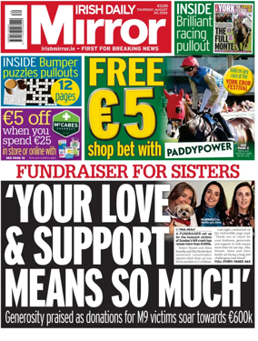 Cover of Irish Daily Mirror