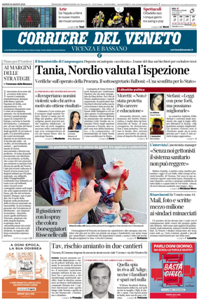 Cover of Corriere del Veneto (Vicenza e Bassano)