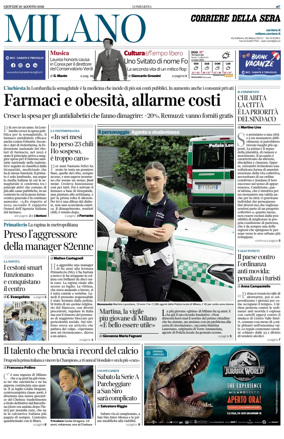 Cover of Corriere della Sera (Milano)
