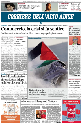 Cover of Corriere dell'Alto Adige