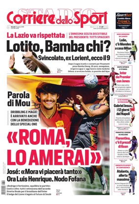 Cover of Corriere dello Sport (Lazio)