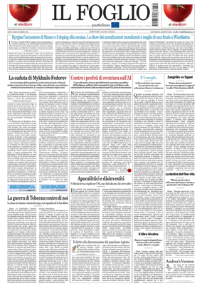 Cover of Il Foglio Quotidiano