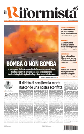 Cover of Il Riformista (Italy)