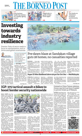 Cover of The Borneo Post (Sarawak)