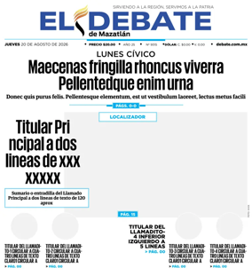 Cover of El Debate de Mazatlan