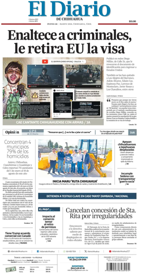 Cover of El Diario de Chihuahua
