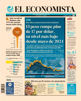 Cover of El Economista (Mexico)
