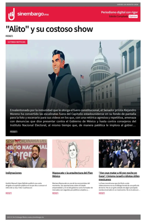 Cover of Sin Embargo Opinion