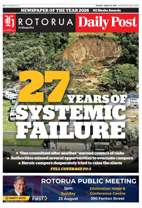 Cover of Rotorua Daily Post