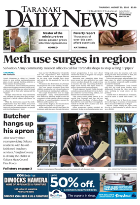 Cover of Taranaki Daily News