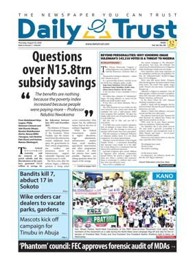 Cover of Daily Trust