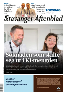 Cover of Stavanger Aftenblad