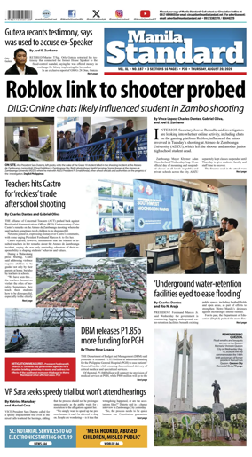 Cover of Manila Standard