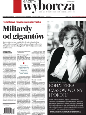 Cover of Gazeta Wyborcza Stoleczna