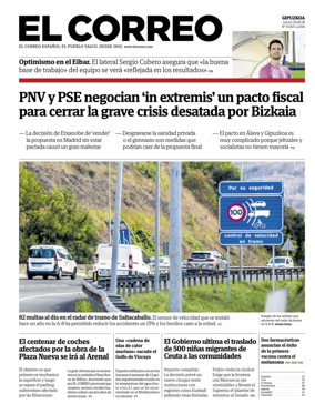 Cover of El Correo (Gipuzkoa)