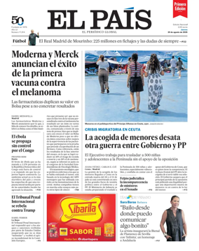 Cover of EL PAIS primera edicion