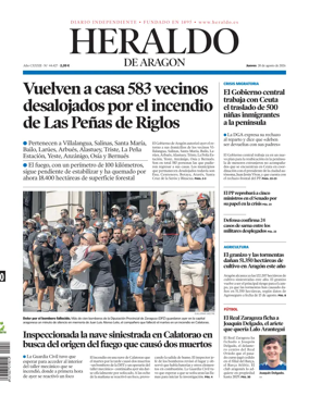 Cover of Heraldo de Aragon
