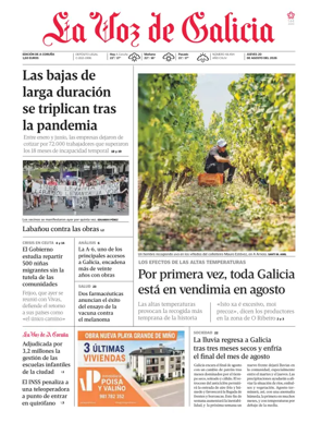 Cover of La Voz de Galicia (A Coruna)