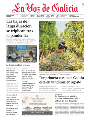 Cover of La Voz de Galicia (Ferrol)