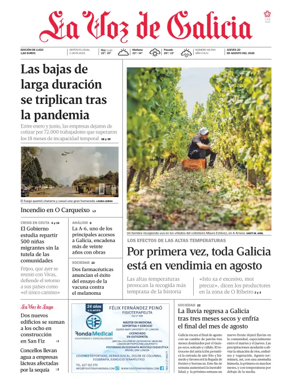 Cover of La Voz de Galicia (Lugo)