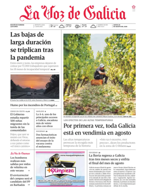 Cover of La Voz de Galicia (Ourense)