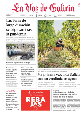 Cover of La Voz de Galicia (Vigo)